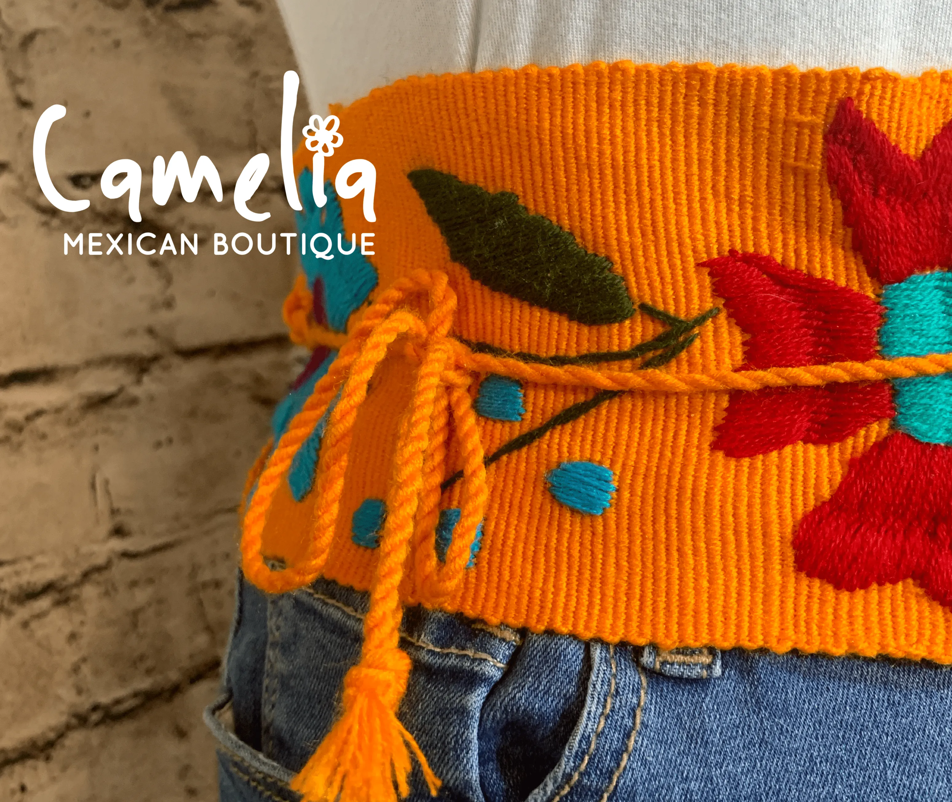 Mexican Embroidered Belt - Margarita