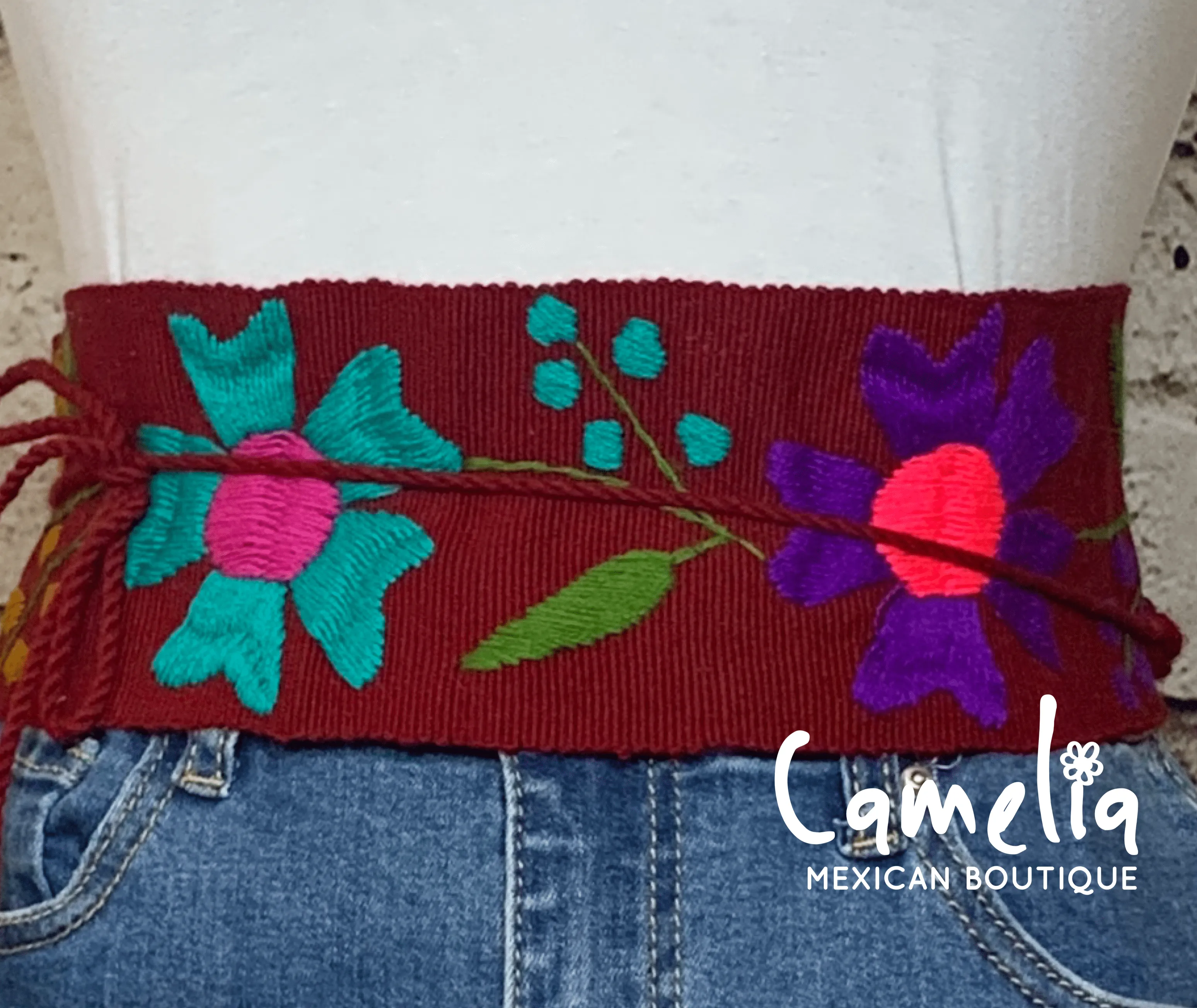 Mexican Embroidered Belt - Margarita