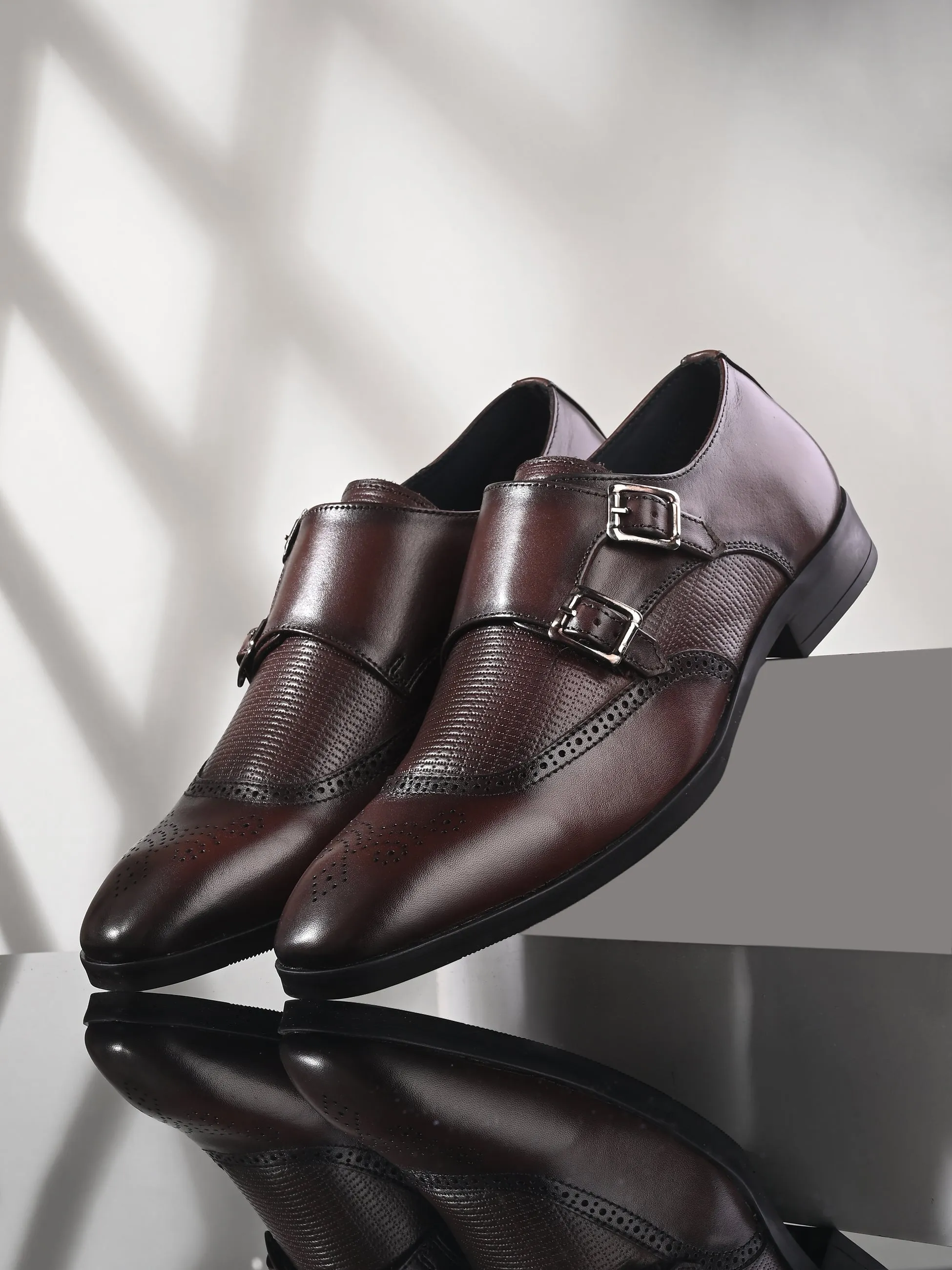 Mitchell Brown Monk Shoes