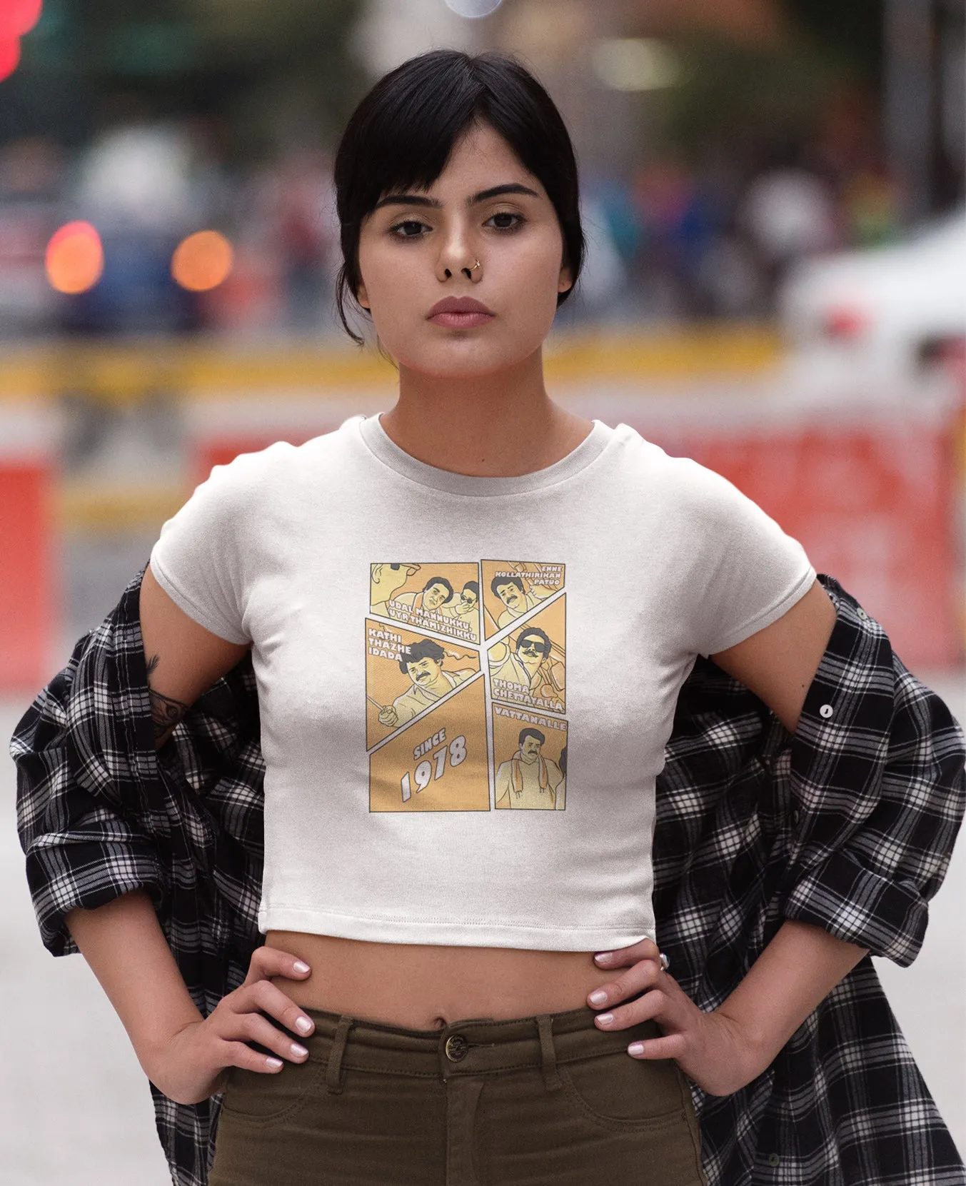 Mohanlal Fan Girl Crop Top