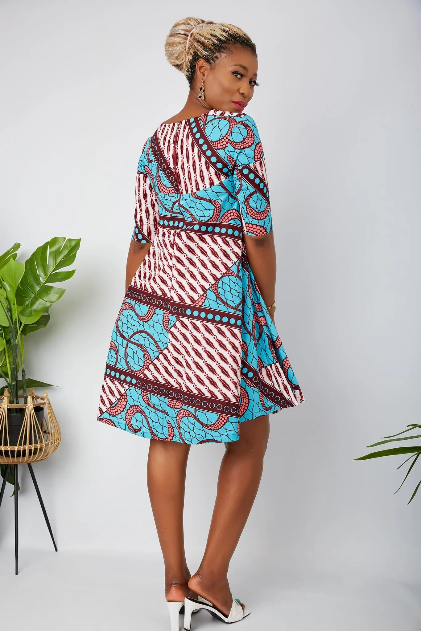 New in African Print Shift Summer  Dress - Nina