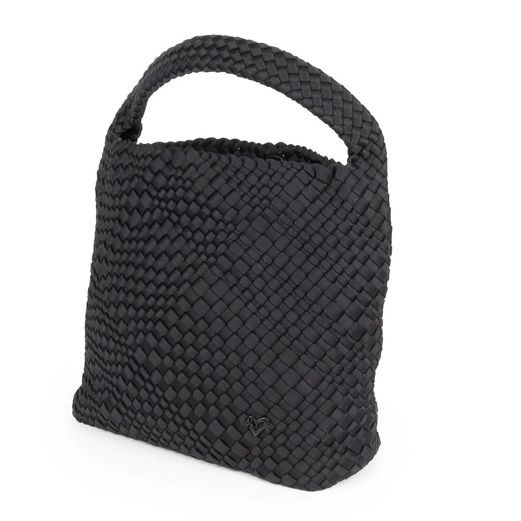 NEW: Langford Woven Hobo Tote - Black Onyx