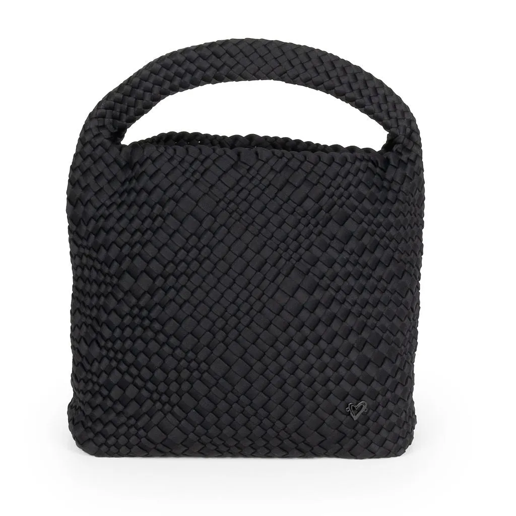 NEW: Langford Woven Hobo Tote - Black Onyx