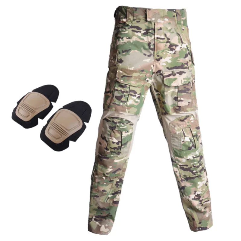 Outdoor Army Fan Camouflage with Knee Pads Men's Pants