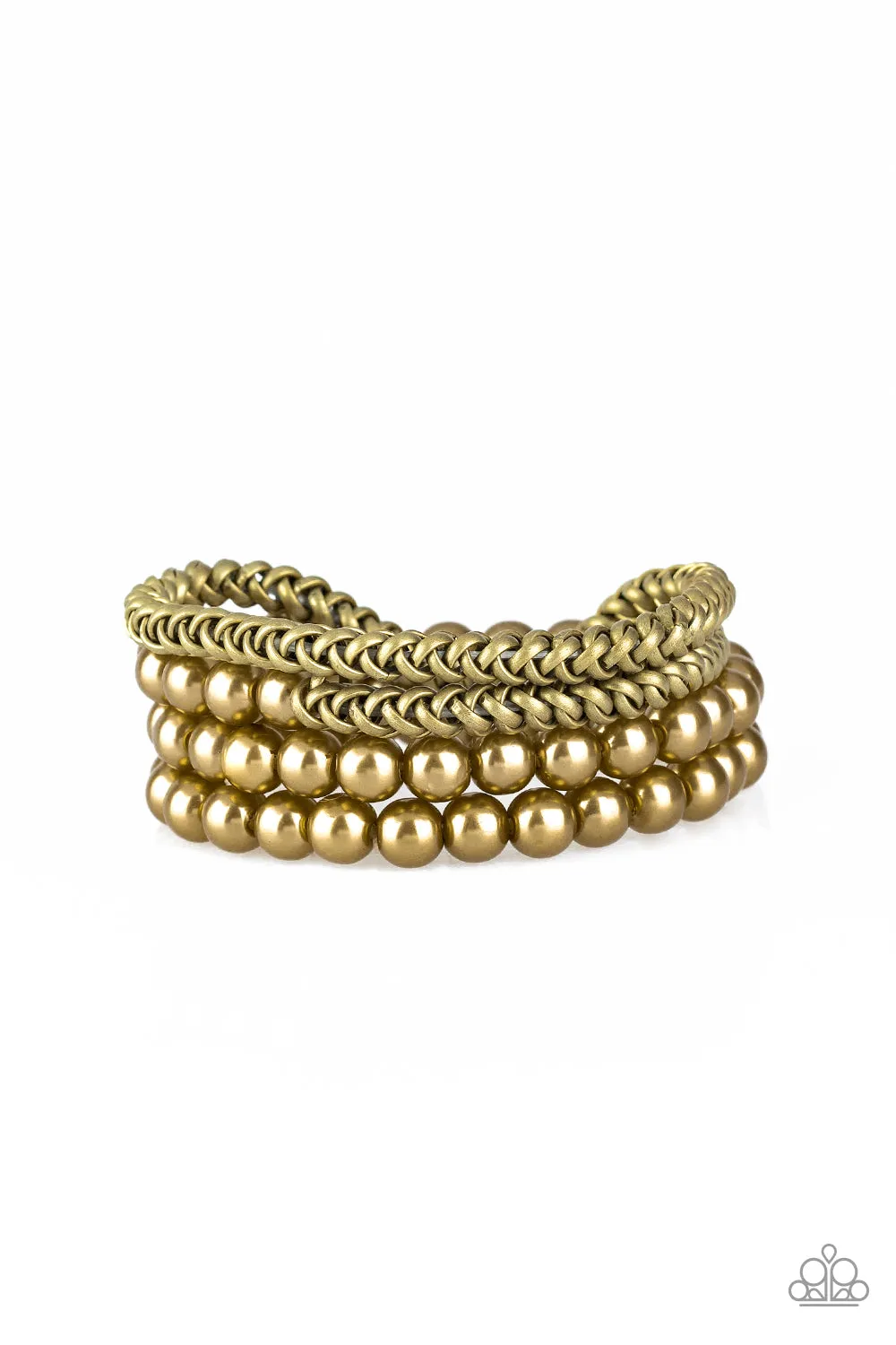 Paparazzi Accessories  - Industrial Incognito #B176 Peg - Brass Bracelet