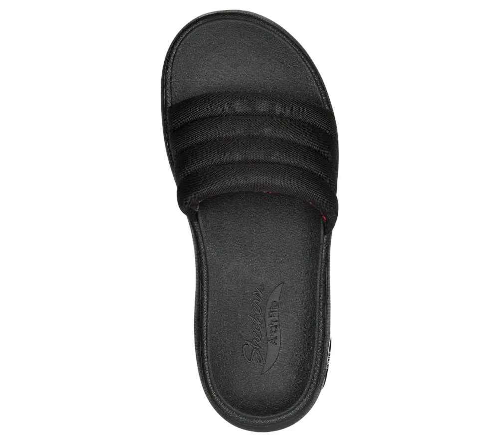 Papuci sport, dama, SKECHERS ARCH FIT CLOUD 119782-BBK  negru, textil