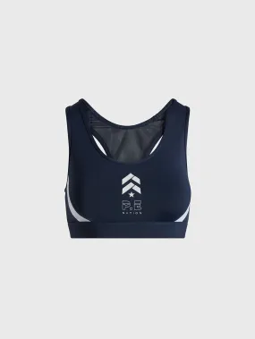 PE NATION X BARRY'S DARK NAVY SPORTS BRA