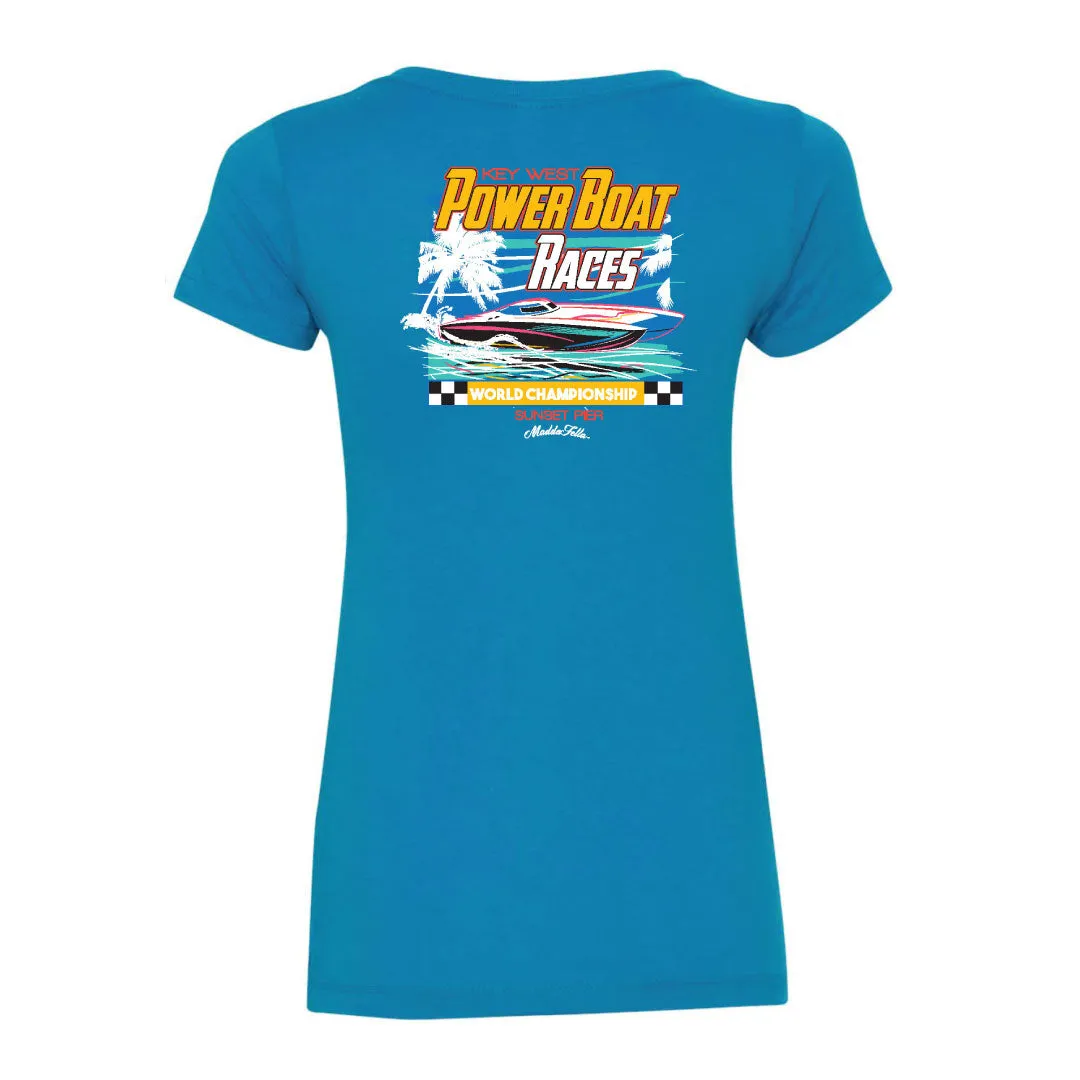 Power Boat Races Women's V-Neck