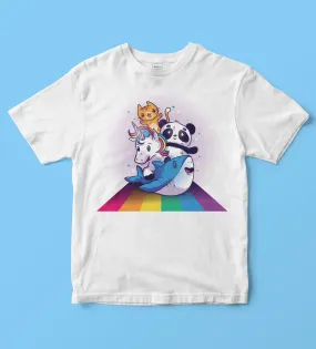 Rainbow Animal Kids Tshirt