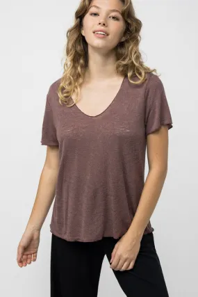 Slub Scoop Neck T-Shirt