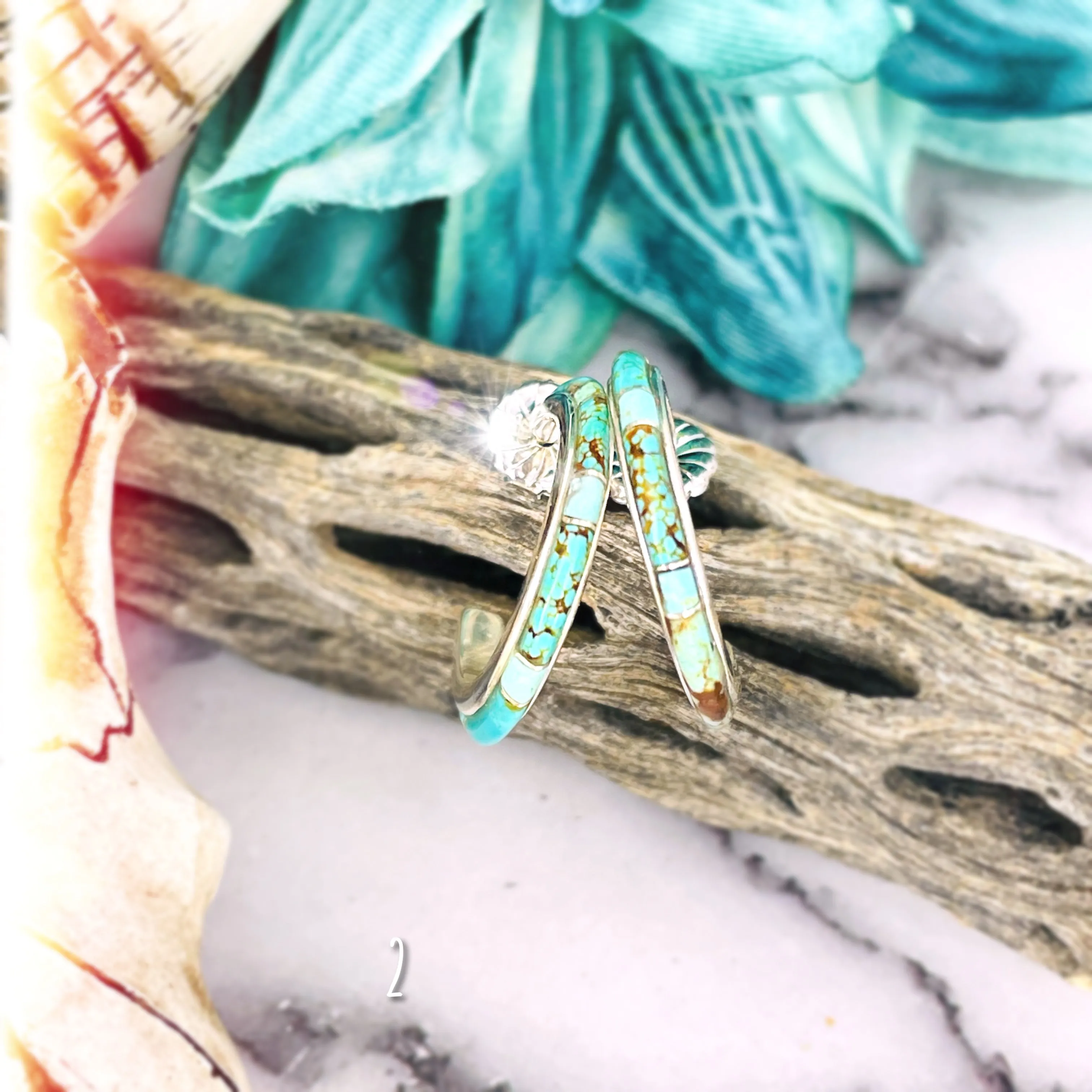 SMALL {Sierra Nevada turquoise} Hoops