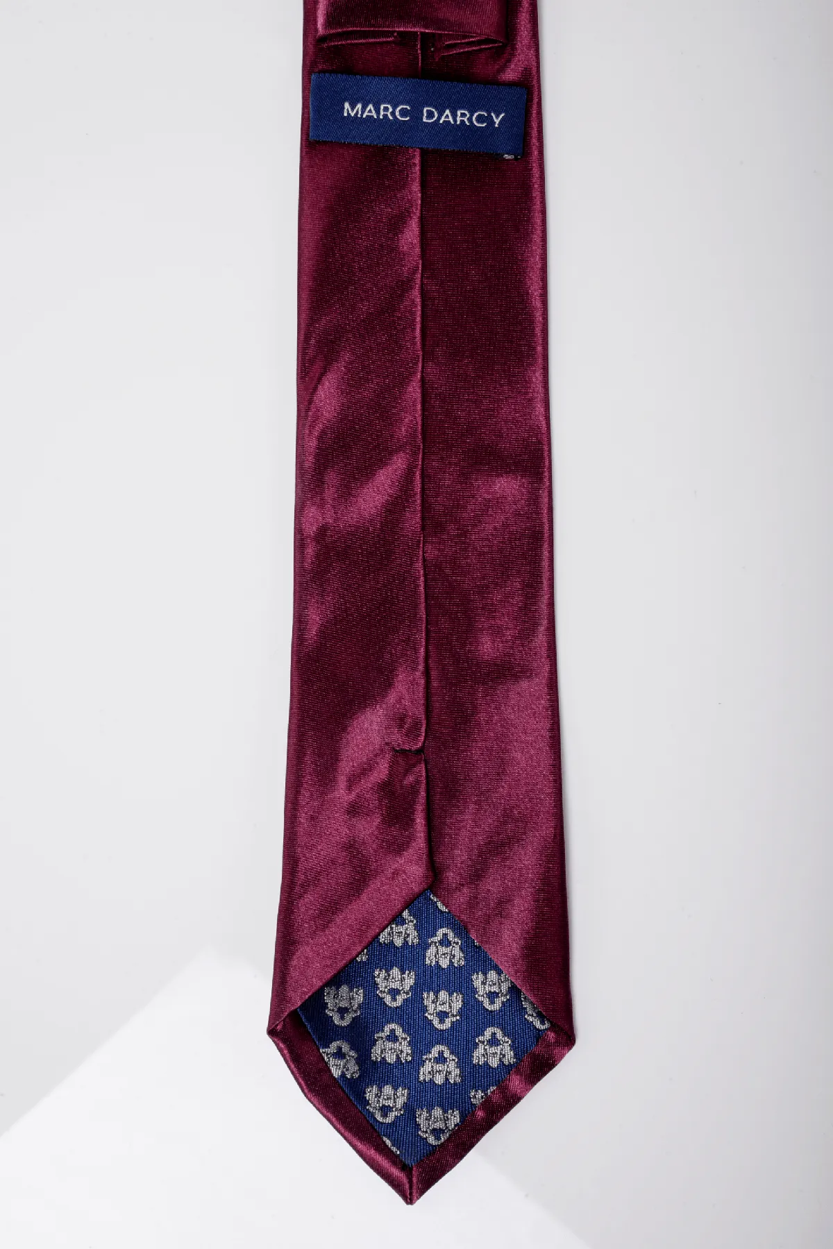 ST - Satin Tie and Pocket Square Set In Plum