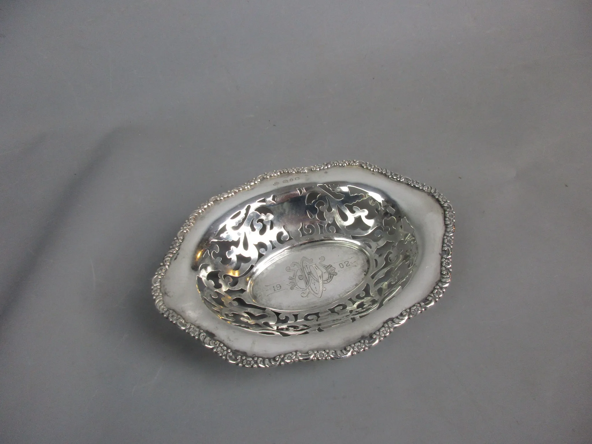 Sterling Silver Sweet-Treat Dish Antique Victorian 1899 Birmingham