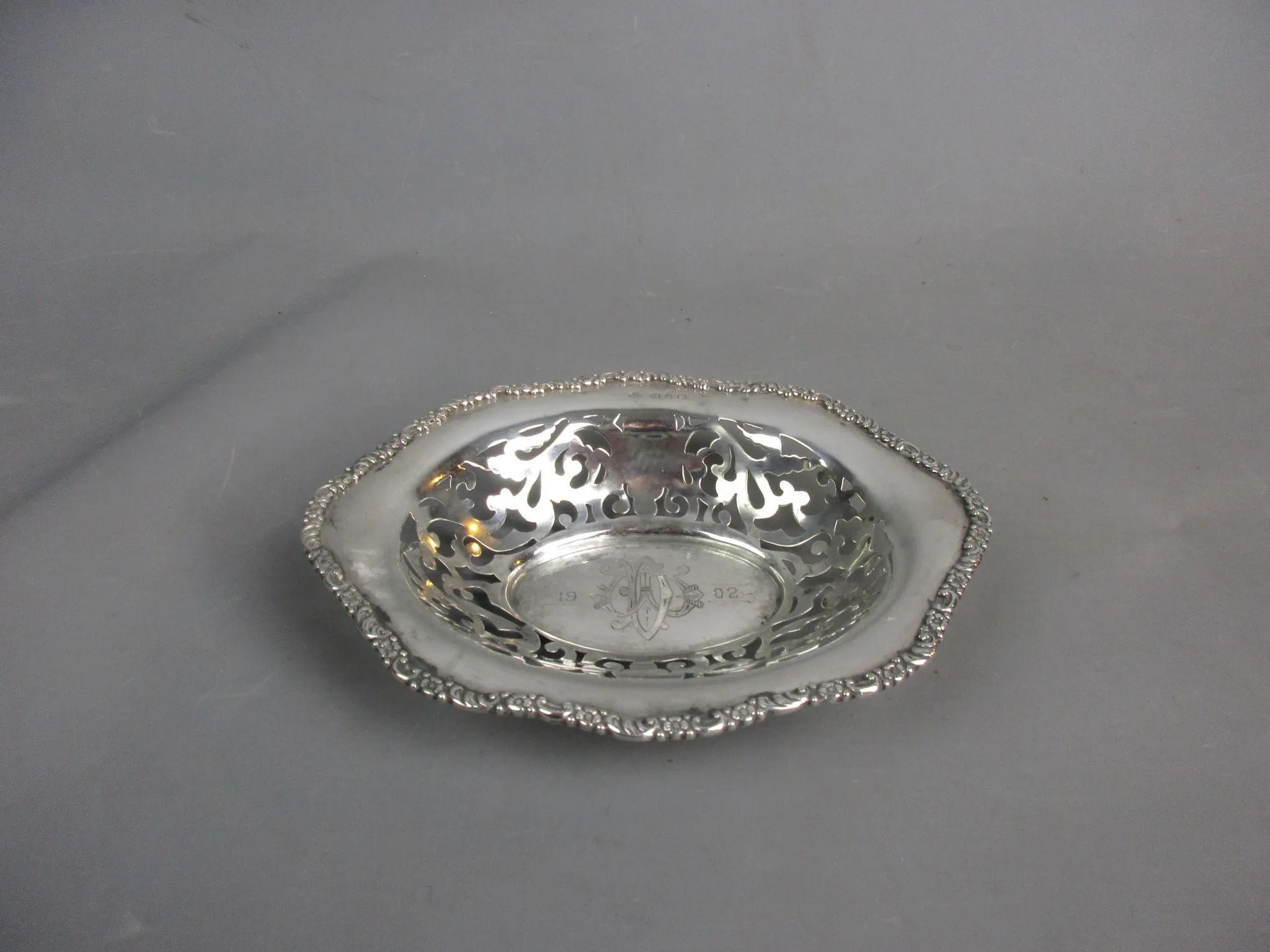 Sterling Silver Sweet-Treat Dish Antique Victorian 1899 Birmingham