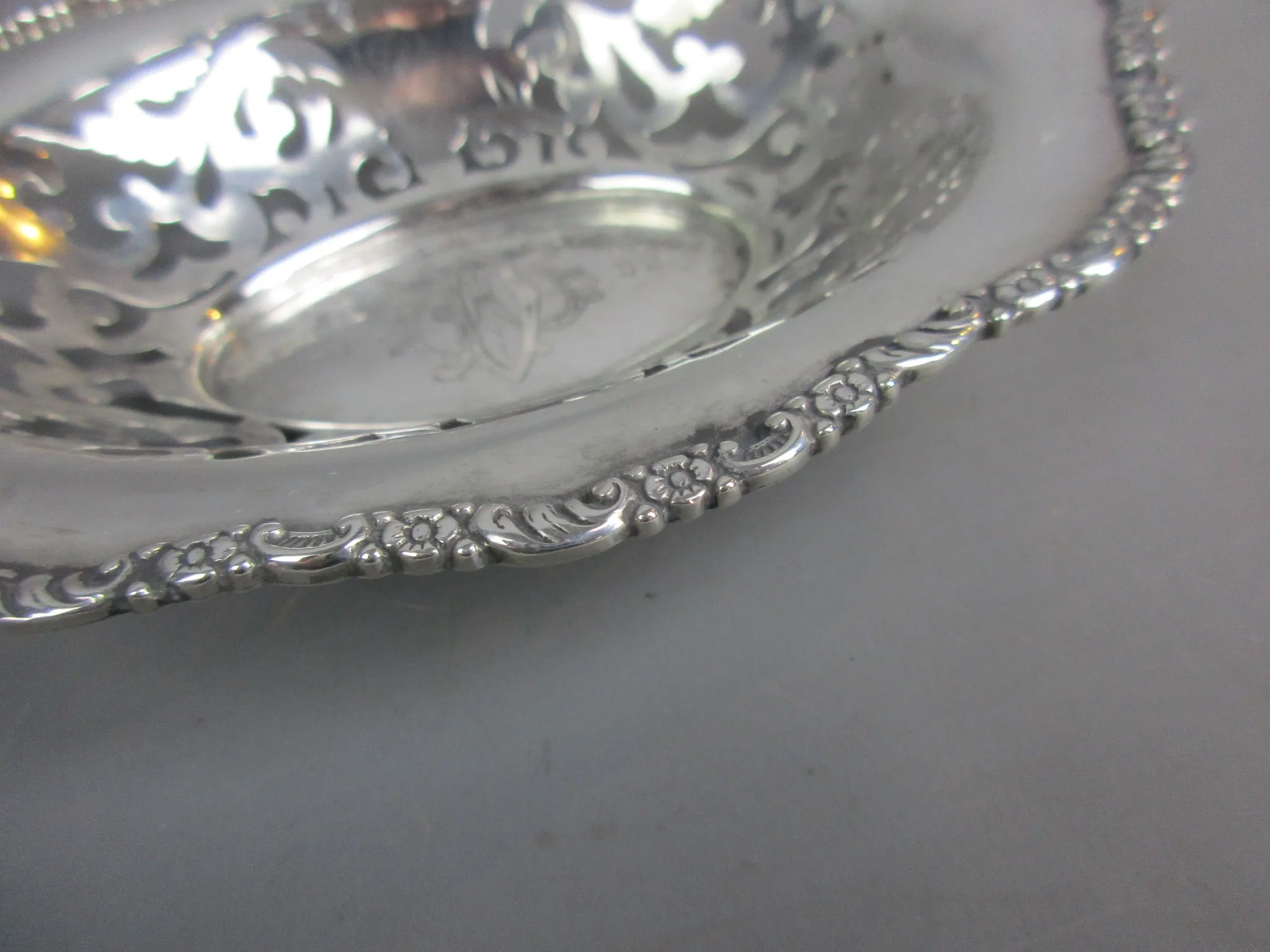 Sterling Silver Sweet-Treat Dish Antique Victorian 1899 Birmingham