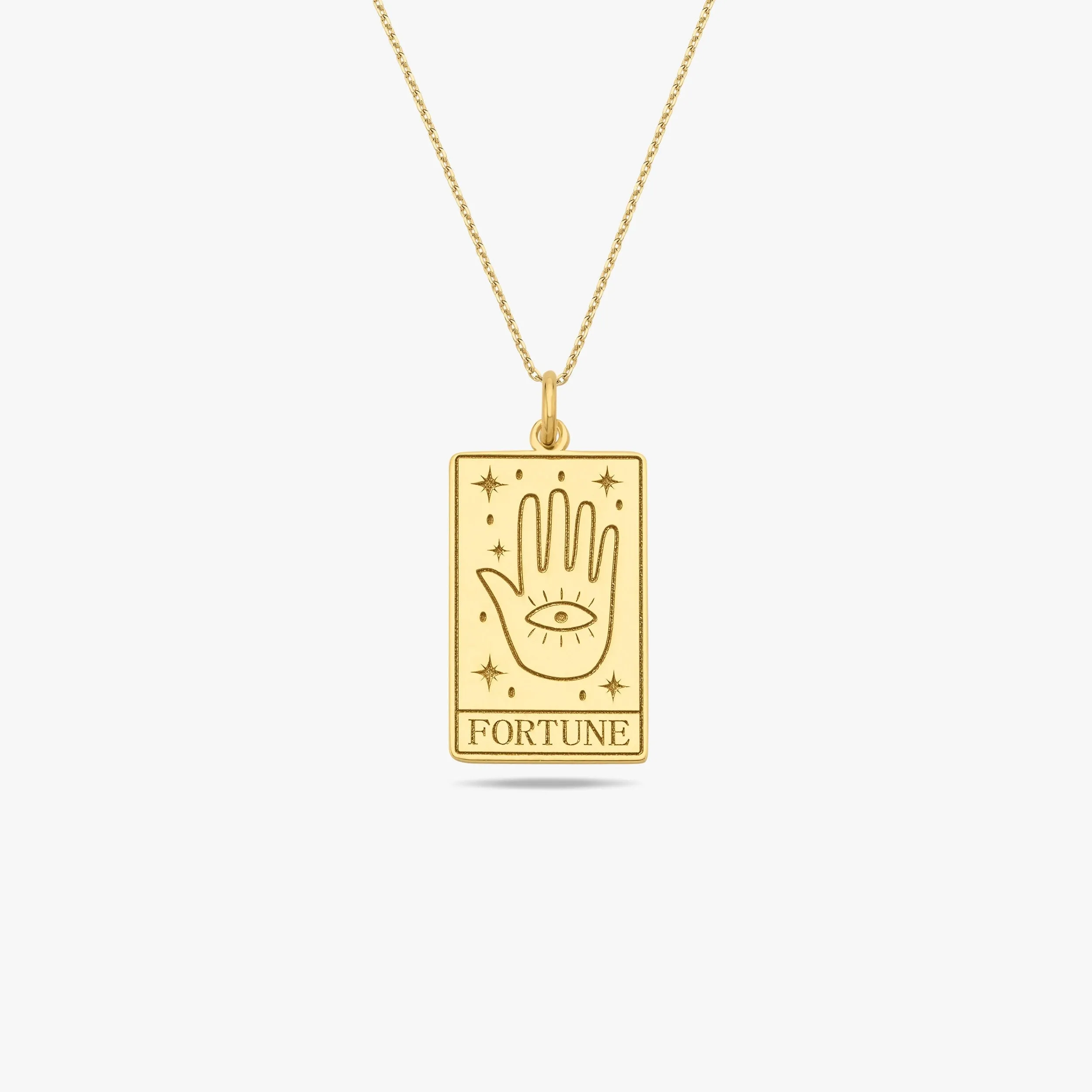 Tarot Card Necklace the Fortune| 14K Gold Vermeil