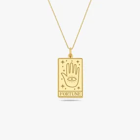 Tarot Card Necklace the Fortune| 14K Gold Vermeil