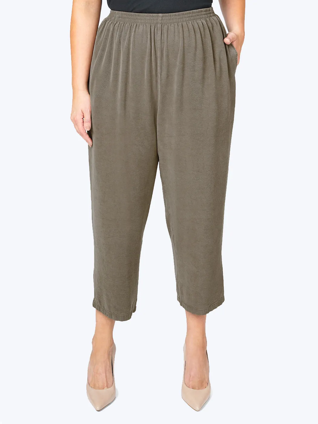 Tianello TENCEL™ Plus Sized Flood Pant