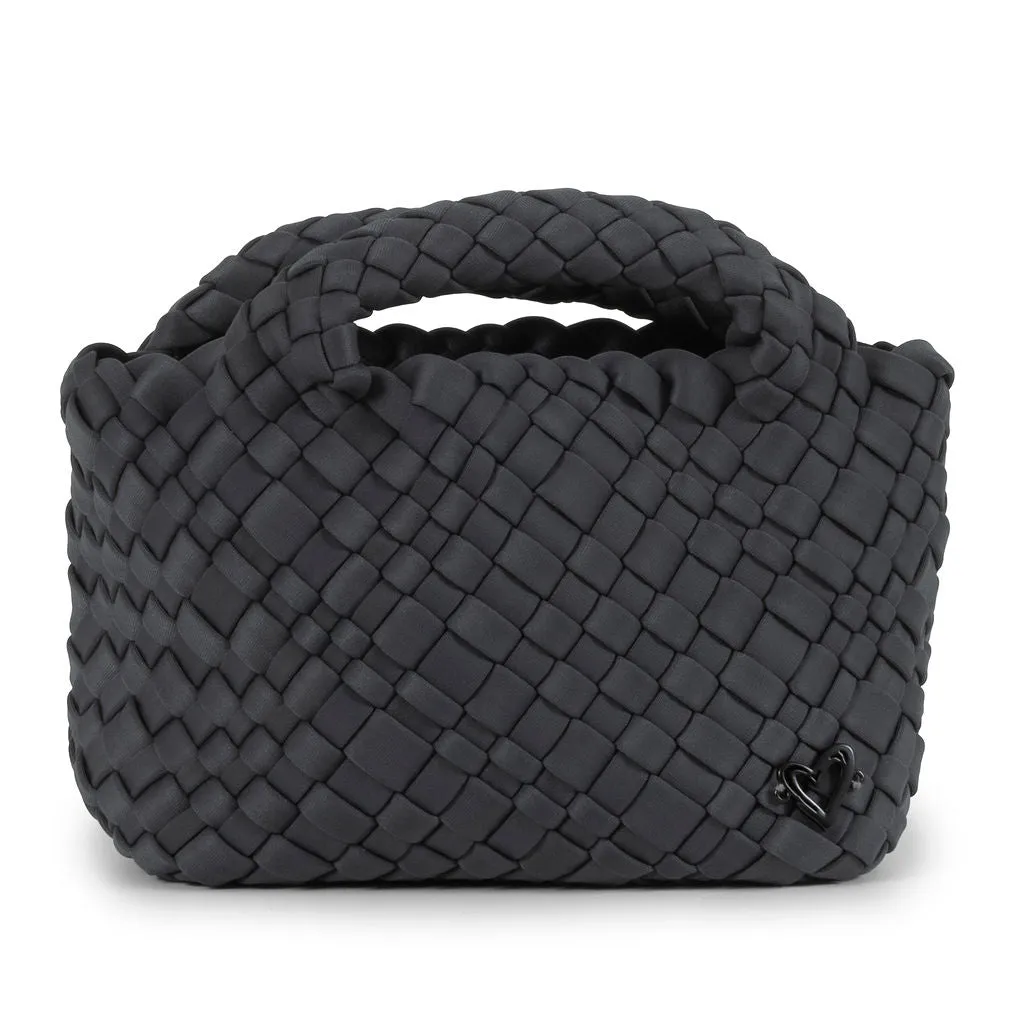 Tiny Mini Woven Tote - Charcoal