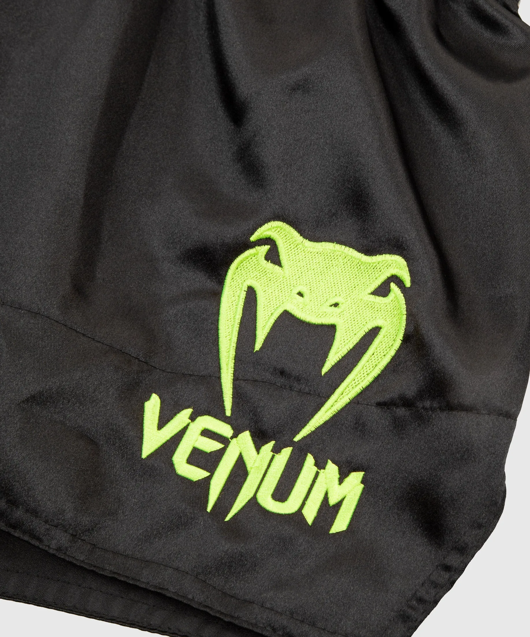 Venum Classic Muay Thai Short - Black/Neo Yellow