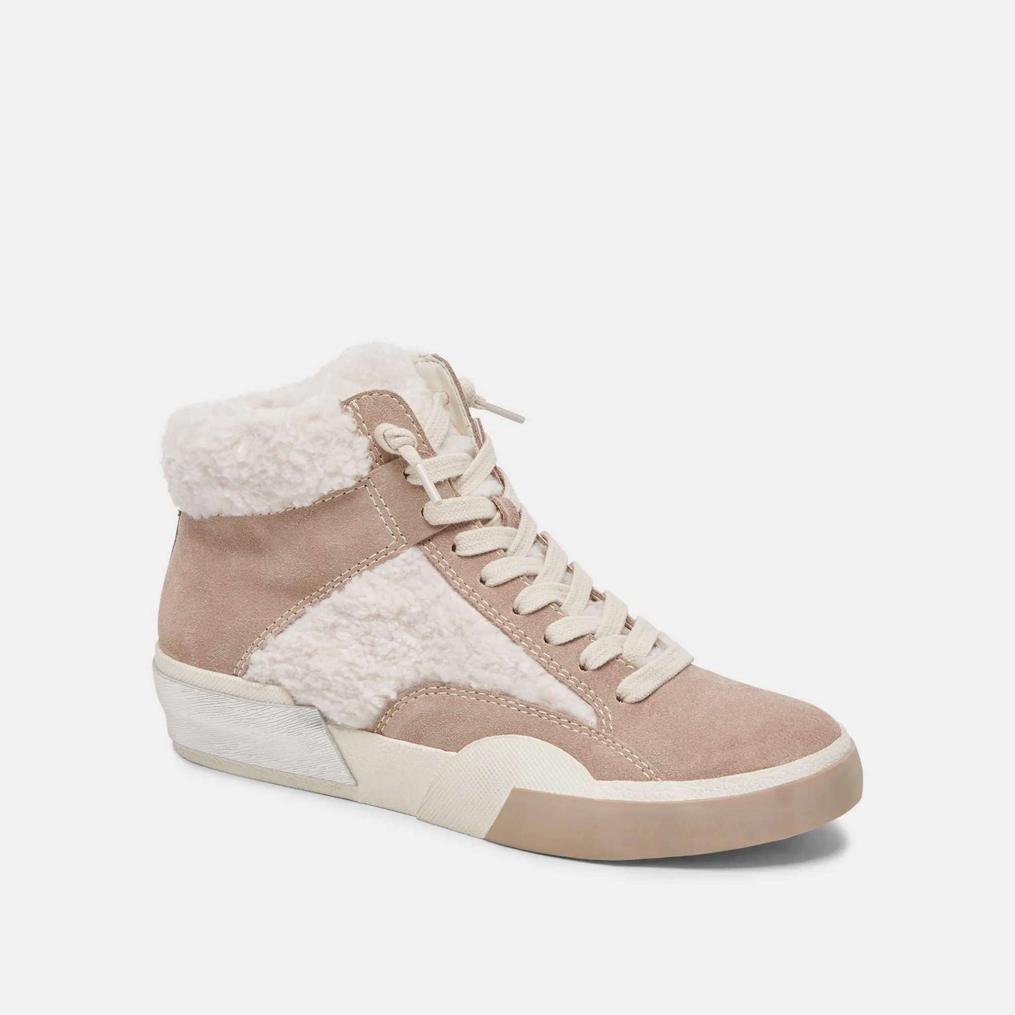 ZILVIA PLUSH SNEAKERS TAUPE MULTI SUEDE